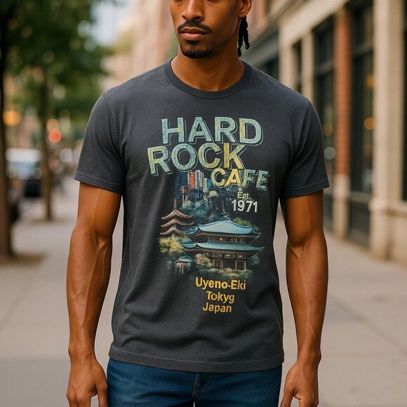 VINTAGE Y2K HARD ROCK CAFE JAPAN Graphic Tee M Limited Edition RARE Band Skate - Picture 12 of 12